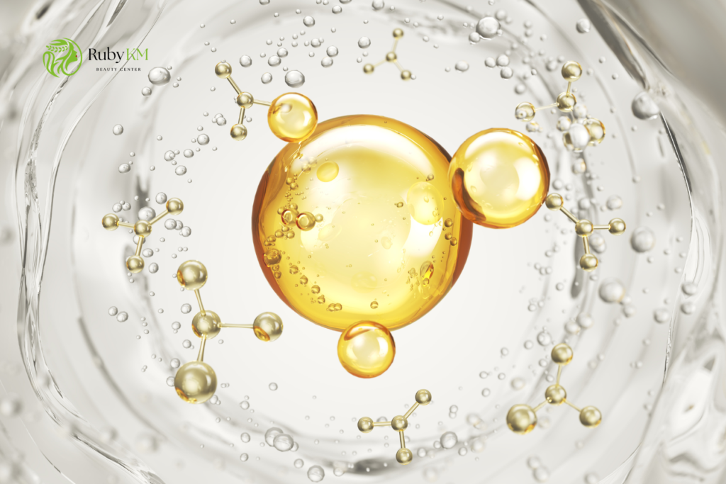 Professional glycolic acid peel consultation and skincare treatment