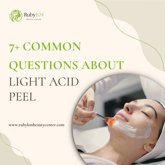 Woman receiving a chemical peel treatment at a skincare clinic